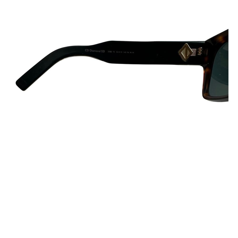 Christian Dior CD Diamond Tortoise Rectangular Sunglasses - Picture 7 of 11